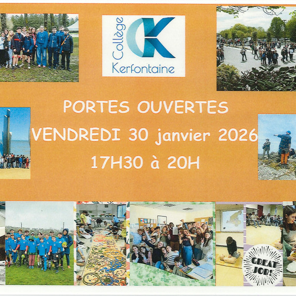 PORTES OUVERTES 2026 DU COLLEGE KERFONTAINE