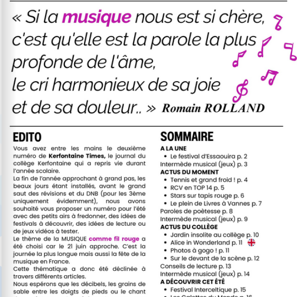 Kerfontaine Times N�2 !