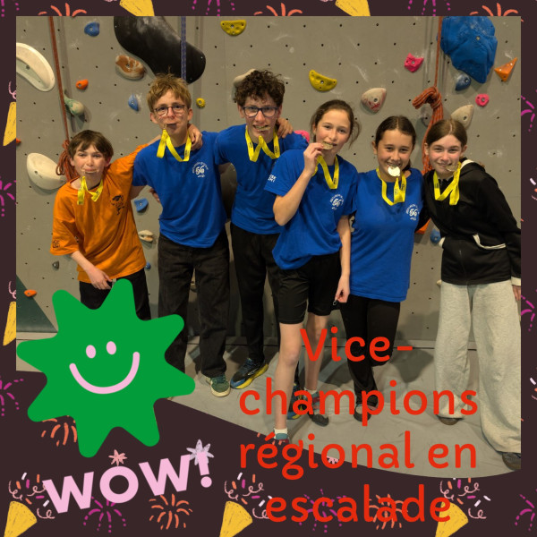 Vice-champions acad�miques en escalade !