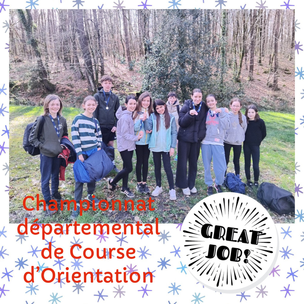 Championnat départemental de course d’orientation : de beaux résultats !