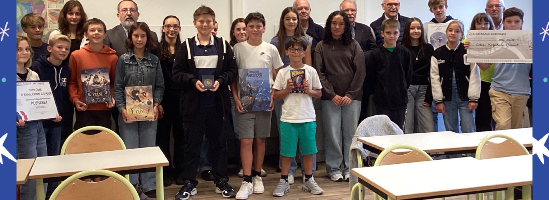 Un prix d'mulation civique dcern aux lves dlgus du collge Kerfontaine